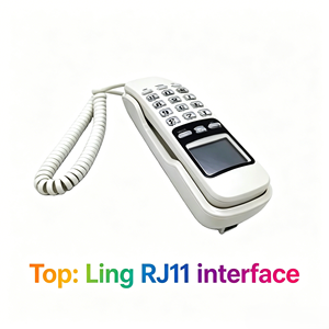 CID Línea única con cable Teléfono con cable Montado en la pared Baño Línea de ajuste analógica Teléfono Hotel y <span class=keywords><strong>hogar</strong></span> Línea terrestre básica - Product Image 1