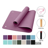 Tapis de yoga Sansd personnalisé en TPE OEM, suspendu, 10 mm d'épaisseur supplémentaire, coloré, écologique, pour fitness et gym, avec logo, en mousse vinyle, avec œillet