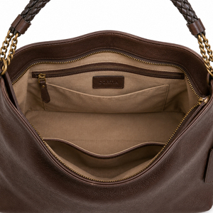Bolso de Hombro Tipo Hobo de PU Texturizado Suave, Personalizado al por Mayor, de Gran Capacidad, con Forro de Poliéster para Todas las Temporadas - Product Image 4