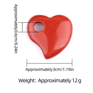 Ciondolo in Pietra Naturale da 30mm per Guarigione e Reiki, Forma Irregolare a Cuore con Foro Grande, per Collane Fai-da-Te - Product Image 2