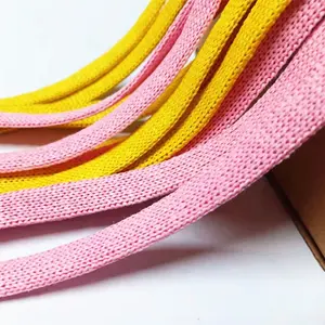 Recyclable 100% Paper Knitted Strapping Paper Handle Paper Ribbon Handle for Bag Handle Rope