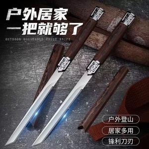 Cuchillo de Doble Hoja para Exteriores con Diseño de Madera, Juego de Camping con Funda, para Cortar Frutas, Barbacoa, Herramienta de Cocina Portátil, Dropshipping Shopify - Product Image 3