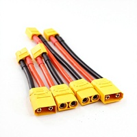 Câble adaptateur XT60 vers XT90H mâle-femelle avec gaine de protection, fil en silicone 10AWG, pour modèles RC / alimentation électrique