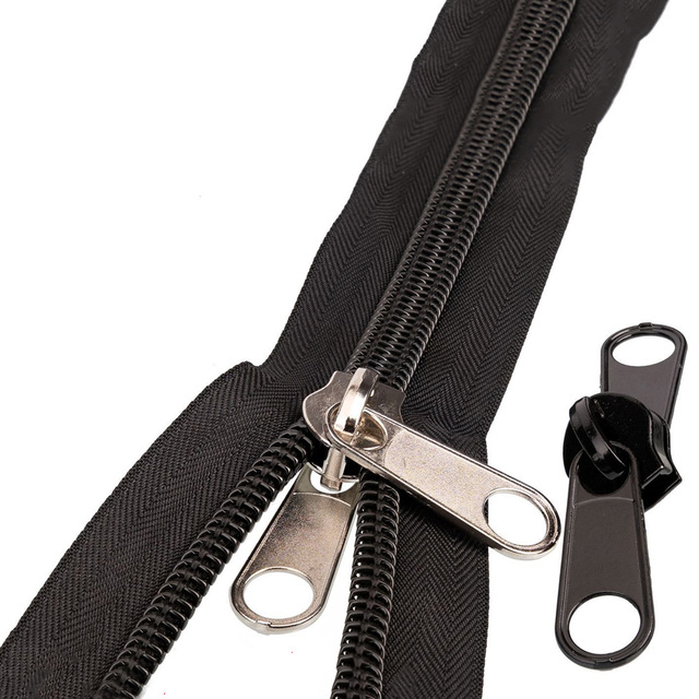 Wholesale 8# 10# Long Nylon Zipper Roll With Double Sided Slider for Tent