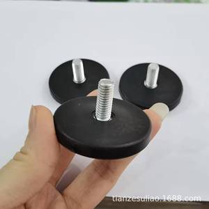 Adjustable Feet M8x50mm <b>Black</b> Plastic Round Furniture Leveler Pad For <b>Sofa</b> Chair <b>Table</b> Home Use - Product Image 1