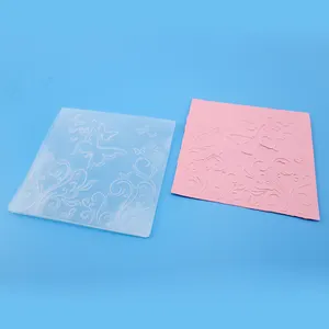 Folder Timbul 3D kustom untuk templat mesin pembuat kartu timbul plastik DIY dekorasi kartu kertas stensil timbul