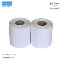 Étiquettes autocollantes en papier couché cuivre 50x30x1500mm personnalisables, autocollants de codes-barres FBA pour