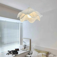 Lustre crème de style nordique français, luminaire suspendu pour salon et chambre à coucher, lumière LED pour la décoration de la maison