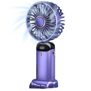 Mini faltbare tragbare schnelle Luftkühlung USB-Aufladung Handheld elektrische Schreibtisch Tisch ventilator mit <span class=keywords><strong>Display</strong></span> hängenden Hals für Home Office - Product Image 1