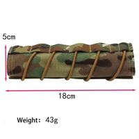 Housse de protection tactique en nylon 500D et néoprène pour silencieux, résistante à la chaleur, accessoires de chasse et de tir, pochettes pour armes à feu