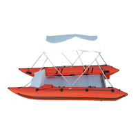 Bateau gonflable en gros avec moteur hors-bord, catamaran de pêche, yacht gonflable