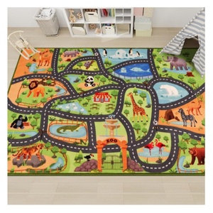 Tapis pour enfants avec lettres majuscules et chiffres marqués d'animaux Tapis de jeu pour enfants Tapis - Product Image 5
