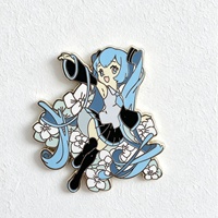 Épinglette en métal personnalisée de style anime japonais, design professionnel, plaquée or, émail dur