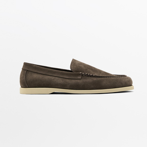 Spring/Autumn Genuine Leather <strong>Loafers</strong> With <strong>Rubber</strong> Outsole-Non-slip Comfort For Walking - Product Image 2