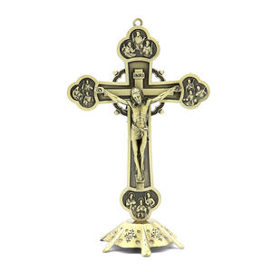 Crucifijo Católico de Jesús con Base, Adorno Religioso, 20*12cm - Product Image 2