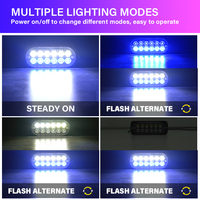 Superhelle 12 LED Grill-Warnleuchte, Wasserdicht, Notfall-Stroboskop-Lichtleiste für Offroad-Trucks und Fahrzeuge