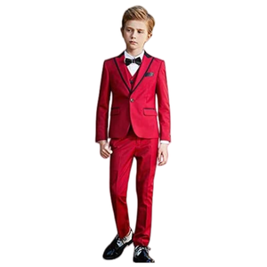 Ensemble de costumes de soirée élégants pour garçons Blazers slim avec gilet et pantalon 3 pièces Tenue formelle pour enfants pour événements Vêtements pour enfants - Product Image 5