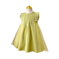 Best-seller Robe d'été décontractée de style coréen pour filles Motif floral et solide Tulle Patchwork Sans manches en tissu de mousseline de soie