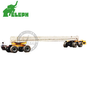 Remorque de transport de poutres de pont à 3+3 essieux, équipement de manutention de matériaux de poutres en béton longues - Product Image 4