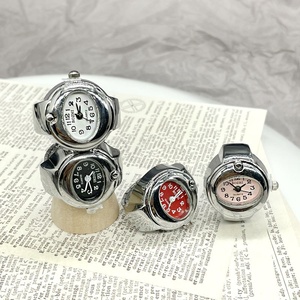 Trendy Fashion Ring <strong>Watch</strong> <strong>Rose</strong> <strong>Gold</strong> Plated Quartz Dial Minimalist Design Adjustable Elastic Band Finger <strong>Watch</strong> for Women Gift - Product Image 3