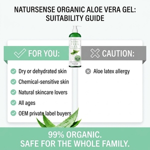 Gel de <span class=keywords><strong>Aloe</strong></span> <span class=keywords><strong>Vera</strong></span> Orgánico Natural <span class=keywords><strong>Puro</strong></span> al 92%, Gel Hidratante y Calmante, Gel de <span class=keywords><strong>Aloe</strong></span> <span class=keywords><strong>Vera</strong></span> para la Cara - Product Image 4