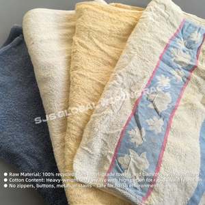 Trapos de limpieza sin pelusa, paños de limpieza de colores, trapos de algodón de grado A 100% de 10 kg, toallas recuperadas para limpieza. - Product Image 4