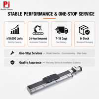 Modul Linear Sekrup Bola Pi High Rigidity 1600mm Stroke Aluminium dengan Repeatabilitas ±0.005mm/±0.01mm CNC AOI untuk Otomatisasi PCB LCD