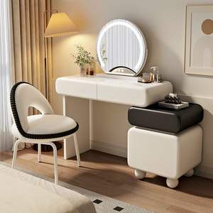 Vanité de maquillage crème moderne haut de gamme Armoire en ardoise <span class=keywords><strong>scandinave</strong></span> simple avec <span class=keywords><strong>coiffeuse</strong></span> intégrée pour chambres d'hôtel - Product Image 1