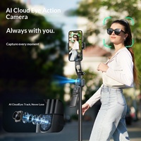 Perche à selfie pour téléphone portable C17, trépied en alliage d'aluminium, suivi intelligent IA, anti-tremblement, caméra rétractable panoramique-élevable entièrement automatique