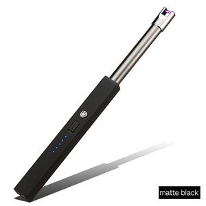 2025 élégant personnalisé plasma mince BBQ rechargeable cuisine portable bougie arc électrique USB briquet - Product Image 4