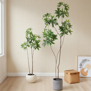 Arbre à Monnaie Artificiel Dream Castle 100cm-200cm, Plante d'Intérieur en Soie Plastique, Décoration de Sol Style Bonsaï - Product Image 2