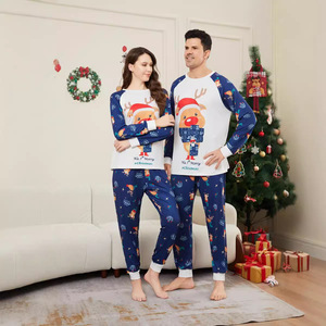 Família Natal Pijama Conjunto Combinando Xmas Deer Print Pijama Mãe Filha Pai Filho Outfit Família Look Homewear Terno - Product Image 4