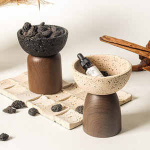 Porte-bougie aromatique et brûleur d'encens en béton, nouveauté, écologique, 100% naturel, ornement pour la maison, cadeau idéal - Product Image 5