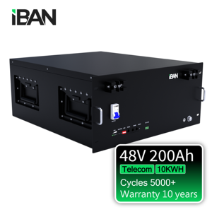 Batería de Iones de Litio LiFePO4 de 48V 200Ah de Buena Calidad Personalizada para Equipos de Telecomunicaciones IBAN POWER EBS 48200 4000 Ciclos - Product Image 4