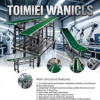 Sistem Konveyor Industri Otomatis Kapasitas Tinggi Sabuk Lurus PP/POM - Pengaturan Jalur Aliran Kecil dengan Dimensi yang Dapat Disesuaikan