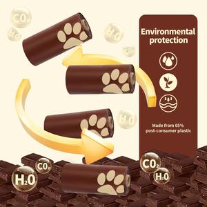 Porta Bolsas de Caca para Mascotas, Ecológico, Biodegradable, Duradero, de Material PE Reciclado, Portátil, Tipo Rollo Continuo, con Clip, Manos Libres - Product Image 2