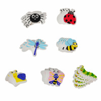 Formes en mousse EVA colorées, différents insectes, araignée, escargot, chenille, abeille, libellule, insecte, papillon, décoratif pour filles et garçons, 35 pièces