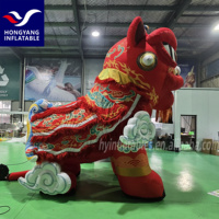 Décoration de jardin extérieure, modèle de ballon gonflable en forme de tigre, thème animal de dessin animé, lion gonflable