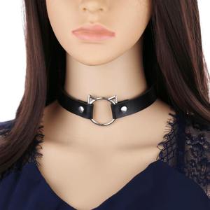 Collier ras du cou gothique officiel <span class=keywords><strong>pour</strong></span> femme, réglable, en cuir PU noir, collier de <span class=keywords><strong>chat</strong></span> sexy en métal, <span class=keywords><strong>harnais</strong></span> punk BDSM <span class=keywords><strong>pour</strong></span> <span class=keywords><strong>adulte</strong></span> et jouets sexuels - Product Image 6
