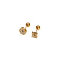 Pendientes de Acero Inoxidable Electrochapados Unisex con Diseño de Tornillo, Modernos, Resistentes al Desgaste, Ideales para Influencers de Internet