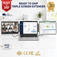 Moniteur portable double OEM personnalisé de 14 pouces, type IPS, Type-C, 1920x1200, 16:10, 60Hz, extension d'écran pour ordinateur portable, pour les professionnels