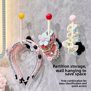 Bathroom <b>Kitchen</b> Wall Hanging <b>Rack</b> Foldable Hooks Multifunctional Plastic <b>Storage</b> for Headbands Hair Accessories Tools Wardrobe - Product Image 1