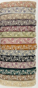 India Wholesale Bridal Lace Fabric with <b>Sequins</b> Embroidery Flowers Factory-Supplied Fabrics for Women's Dresses - Product Image 2