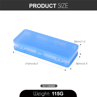 Transparent givré PP divisé porte-crayon Double face Double-ouvert créatif étudiant stockage papeterie boîte BTS