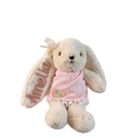 Peluche Lapin Personnalisée Brodé avec Nom, Jouet Confortable, Cadeau Enfant, Coton PP Polyester, 10cm, Faible MOQ, Unisexe, Transfrontalier