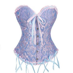 Kostum bordir korset Gotik gaun korset atas dengan rok Burlesque cospset wanita - Product Image 1