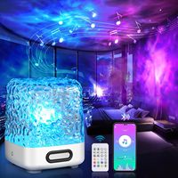 Projecteur d'aurores boréales LED TSINYE avec haut-parleur Bluetooth, 16 couleurs, lampe de table Luminorthe Cube avec commande tactile/télécommande