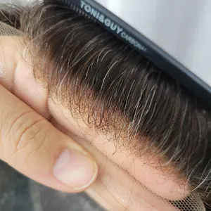 Hollywood Naturhaaransatz Herrenhaarsystem Perücke Schweizer HD-Spitzen-PU-Herren-Toupee 100 % echtes menschliches Haar Herrenhaar-Natur-Toupee