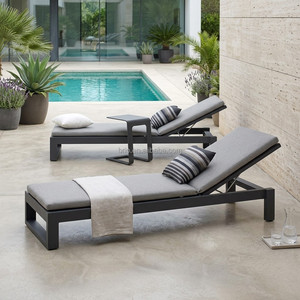 Tumbona de Exterior <span class=keywords><strong>con</strong></span> Estructura de Aluminio y Respaldo Ajustable para <span class=keywords><strong>Piscina</strong></span>, Playa, Hotel, Tumbona Moderna al por Mayor <span class=keywords><strong>con</strong></span> Cojín - Product Image 2