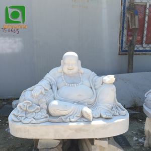 Patung Buddha Tertawa Marmer Gaya Cina Dekoratif Religius - Product Image 2